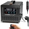 Charmline generatore di ozono 2 in 1 con telecomando, alimentazione ac o accendisigari 12v, eliminatore di odori per auto, casa e cantina, 60.000 mg/h, Nero