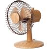 MTNBHH Ventilatore da tavolo retrò in legno, ventilatore da tavolo portatile, 2 velocità, alimentato tramite USB/batteria for casa, ufficio, camera da letto, tavolo e scrivania