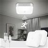Toowell 2 pezzi Lampada da soffitto con sensore di movimento interno, lampada LED con batteria, ricaricabile, alimentata a batteria, per bagno, cantina, corridoio