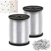 KQDRAVINE 250M Filo Nylon Trasparente Resistente Allo Strappo, 0,6 mm/0,8 mm Lenza da Pesca con 200 Manicotti di Crimpatura in Alluminio, Filo Pesca per Bricolage, Fai Da Te, Ingegneria, Gioielleria