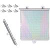 Generic Tenda a Rullo Oscurante Senza Forare, Tenda Avvolgibile con Ventosa, Termica Isolante Protezione Solare, persiane Temporanee per Camera da Letto e Soggiorno(Silver,80W x 200H cm)