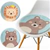 CALLYSONIC Set di 2 cuscini per sedia per bambini, rotondi, con inserti antiscivolo, per interni ed esterni, 30 x 30 cm (standard)