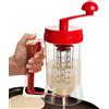 Generico Macchina per pancake manuale, Dispenser per pancake da 900 ml con funzione di agitazione, Pancake Pourer, Dispenser separatore di pastella per , waffle, strumenti di cottura fai-da-te portatili