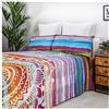 COTTON ARTean Set Copripiumino Artean Acquarello Mandala 160x190/200 cm 50% Cotone 50% Poliestere