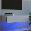 vidaXL Mobile Porta TV con Luci LED Bianco 60x35x15,5 cm