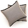 GAMUSI Set di 2 cuscini per divano, federa per cuscino 50 x 50 cm - federe decorative con chiusura zip, cotone morbido, traspirante, colore nero