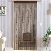 Taiyuhomes - Tende con perline, tende a stringhe per porte, molti fili, divisori multi-funzione, funge anche da zanzariera e da schermo per porte e finestre, Coffee, 90x245cm