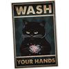 SOOBSOO Wash Your Hands - Cartello divertente idea regalo per WC e bagni, 20 x 30 cm, spessore 3 mm