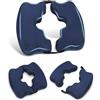 HOMCA Cuscino Antidecubito Pieghevole e Regolabile, Cuscino per Coccige in Memory Foam per Persone Costrette A Letto e Lunghi Periodi Seduti (Blu)