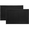 CapitanCasa Tovagliette Americane Tinta Unita Cucina Antiscivolo Lavabili In vari Colori Set 2 Nero