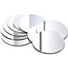 Zyghjort 10 mini specchi da incollare, 10 cm, rotondi, in acrilico, autoadesivi, piccoli specchi, adesivi per decorazioni da parete fai da te, bagno, cucina, camera da letto, artigianato, tavolo