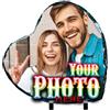 lepni.me Cornice Fotografica in Ardesia Personalizzata per Sublimazione con Foto | Targa in pietra con supporto per regali di Famiglia, Matrimonio, Compleanno | Foto su pietra Cuore 20cm x 20cm