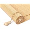 JSLJDM Tenda a Rullo in Bambù da Esterno su Misura, Tenda Bambu Avvolgibile per Balcone e Terrazza, Frangivista Parasole Filtrante, Montaggio con Fori (B2-Fine-Natur-Filtro60%)