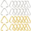 SOFPLATE 1 scatola 300 pezzi 12mm Triangolo Aperto Anelli di Salto Ciondolo Pizzico Cauzione Fibbia Fermagli Oro Argento Clip Pizzico Cauzione chisusura Fascino Perlina Pendente Connettori per Creazio