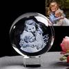Xingfa Sfera di cristallo personalizzata con incisione laser, foto di cristallo personalizzata, sfera decorativa per la casa (8 cm)