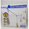 OMEGA catena luminosa bianca uso interno e esterno 5mt prolungabile