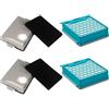 NbgrvB Kit di filtri al carbonio e HEPA per aspirapolvere Miele Boost CX1 e Blizzard CX1, ricambio compatibile per 11639240 SF-HY 60 CX-FSF, filtraggio polveri sottili (2 set)