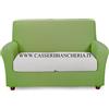Caleffi Copridivano Elasticizzato Verde 1 Posti Melange in Cotone - 51219