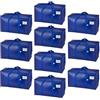 VENO Set da 10 Borse per traslochi extra grandi con cerniere e maniglie per il trasporto, scatole trasloco resistenti per risparmiare spazio (Blu, Set da 10)