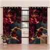 PETTI Artigiani Italiani - Tende a Pannelli per Interno con Anelli 2 Pezzi 140x280cm, Tenda Camera da Letto e Soggiorno Oscuranti Isolanti e Moderne, Floreale 06-16, 100% Made in Italy