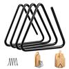 Naruide Porta Coperchi Pentole Salvaspazio, Porta Taglieri da Cucina, Supporto in Metallo Nero con 4 Scomparti, Organizzatore da Cucina Stabile e Antiscivolo per Taglieri e Coperchi