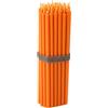 NKlaus - 50x Candele a bastoncino arancione senza gocciolamento senza fuliggine sottili L 16cm Cera di paraffina Premium 36109