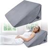 Babenest Cuscino a cuneo regolabile con schiuma ad alta densità, ergonomico, per letto e divano, cuscino da lettura per dormire, giocare, guardare la TV (Greu)