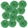 PATIKIL 15cm Pompon Carta Velina, 12Pz Fiori di Carta Pom Poms Decorativi Colorati per Matrimoni Addio Nubilato Compleanno Decorazioni Sfondo, Verde Scuro