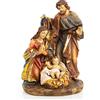 Logbuch-Verlag Presepe realistico, Santa Famiglia da appoggiare, Maria e Giuseppe con bambino Gesù, statuetta natalizia, presepe, decorazione natalizia, 19 cm