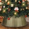 Lanpn Metallo Collana Albero di Natale 70cm, Gonne Albero di Natale Christmas Tree Collar Per Media M Alberi Artificiali Interno Esterno - Decorazioni Natalizie (Dorato, Sparato)