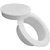 Generico Coperchio Rotondo del Foro a Parete, Tappo in plastica PP Bianco da 1 Pacchetto, Tappo di sfiato Protettivo per Aperture dei Tubi del condizionatore d'Aria, Snap-in Bianco 130mm