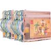 luweesto 10 Pack Borse a rete colorate con zip, set di blocchi puzzle in nylon a doppio strato per archiviazione e organizzazione dei giocattoli, borsa a zip A4 con manico per giochi scolastici