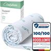 Dailydream Topper matrimoniale piccolo 140x200 cm memory foam, altezza 7 cm, «Edition Aloe Vera, Model L », Topper per materasso, divano letto o letto da campeggio, Coprimaterasso confortevole