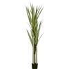 HOMCOM Pianta Artificiale di Yucca 190 cm con 39 Foglie, Pianta Verde in Bambù e PP, con Vaso Contenitore in PEVA e Cemento