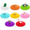 OSDUE Coperchio in Silicone per Tazza, 8 Pezzi Riutilizzabili Rotondi, Coperchio Alimentare per Caffè, Boccale di Birra, Tazze Tè Ecc (Animale)