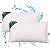 EVERGREENWEB MATERASSI & BEDS Evergreenweb - Coppia Cuscini Letto 42x72 Alti 13 cm 2 Guanciali Lavabili in Lavatrice, Ortopedici per Dolori Cervicali Imbottitura Fiocco Extra Soft Antiacaro Morbidi come Piuma Fodera Bianca OFFERTA