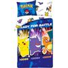 Halantex Pokémon Copripiumino Singolo 140x200 + Federa Pikachu Charizard Gengar