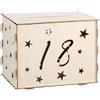 Namalu Urna di Compleanno Salvadanaio Hollow Star Decorazione Festiva Scatola Regalo Jackpot Classico in Legno per Lettere Buste Soldi(18)
