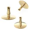 NKlaus 3x Portacandele in Ottone Dorato d'Altare Sottili per Candele Rituali di Cera d'Api fino a Ø6,7mm - Candeliere Matrimonio 6731