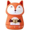 ED-Lumos Timer da cucina, timer preciso per cucinare e cuocere al forno, cucinare reso facile, regolabile manualmente, 60 minuti, senza batteria, design volpe arancione animale