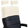 Generic Copri Poggiatesta Elasticizzato in Jacquard per Sedie da Ufficio, Copri Poggiatesta per Sedie da Computer con Schienale Alto, Mobili, Poltrona Reclinabile, Confezione da 2, Beige