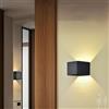 TZSMUM LED Interno Applique da Parete con Sensore di Movimento Luce da Parete Regolabile Angolare Alluminio Lampada da Parete USB Ricaricabile Rettangolare Design per Soggiorno (Nero Luce Calda,2 Pezzi)