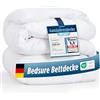 Bedsure Piumone 135x200 4 Seizoenen - Copriletto 135x200cm Certificato Oeko-TEX - 300GSM Morbido Caldo Piumino Coperta da Letto per Allergici, Bianco