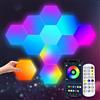 Amailtom Pannelli LED Gaming, Applique da Parete LED RGBIC Muro App e Telecomando, Lampada Gaming Luci Ambiente Sincronizzazione Musicale,Luci Esagonali Geometria per Gaming Room Camera da Letto,10 Pannelli