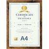 Vasemouh 1 Cornice A4 in MDF di Colore Marrone Vintage,per Decorare la Casa