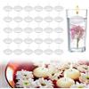 GOWTX 30 Candele Galleggianti Bianche, 3,8 x 1,5 cm, Cera Paraffina, Matrimonio