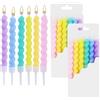 EUGENEKELLY 12Pz Candeline Compleanno Spirale Per Torte,Macarone,Happy Birthday,Decorazioni Candele Colorate,Baby Shower,Candele Per Ragazze,Ragazzi,Neonati,Donne