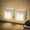 LQWELL® Luce Notturna con Presa Pieghevole con Sensore Crepuscolare, Lampada Notturna con LuminositÀ Regolabile, Luce Automatica con Presa, Luce di Orientamento (Blu, 2 Pezzi)