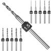 ARROWMAX Set di punte per trapano PCB, marcatura delle dimensioni, 0,5 mm - 2,3 mm, gambo da 2,35 mm, micro trapano in metallo duro, per fai da te, gioielli, ambra, perle, PCB, plastica (set B)