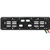 GAMBC Portatarga Auto Posteriore GAMBC® | Porta Targa Auto Posteriore in Polipropilene ad alta resistenza leggermente flessibile | Supporto Targa Auto Nero - Made in Italy